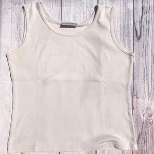 Wild Palms tan cotton tank top